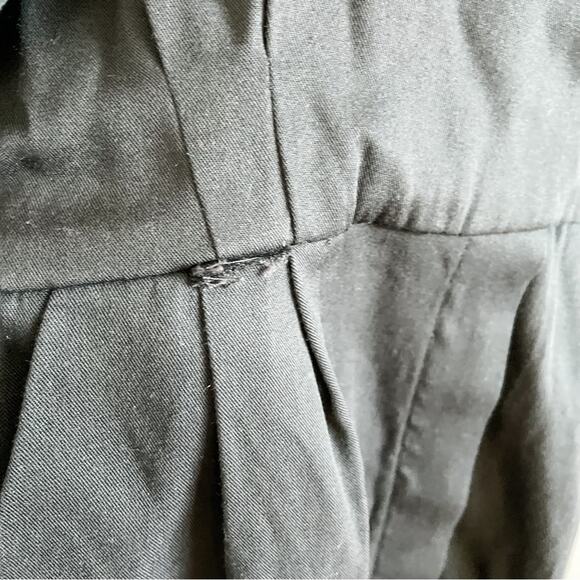 Vintage military safari button front pleated waist dress/tunic top size 10/M - Picture 8 of 10